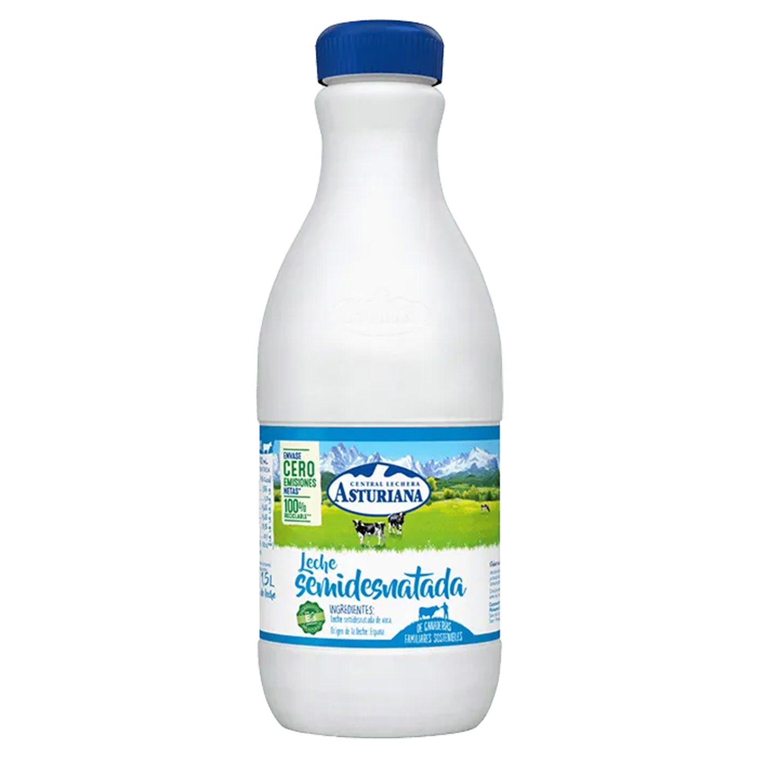 LECHE ASTURIANA SEMIDESNATADA BOT.1,5 L 6 UDS