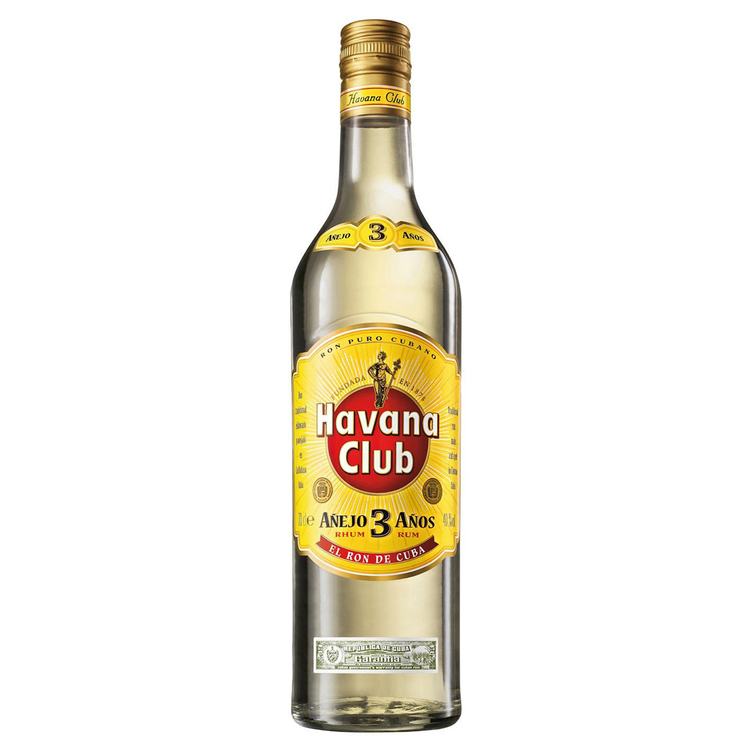 RON HAVANA CLUB 3 AÑOS 70 CL