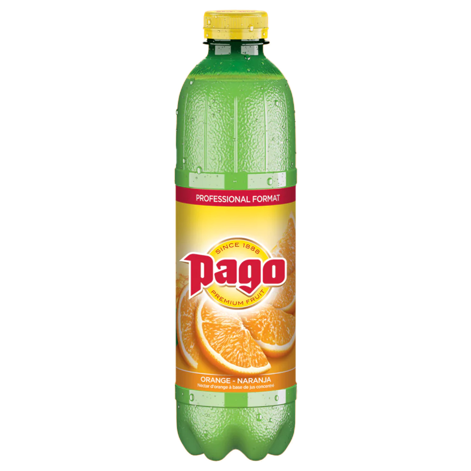 ZUMO PAGO NARANJA PET 1 LITRO 6 UDS