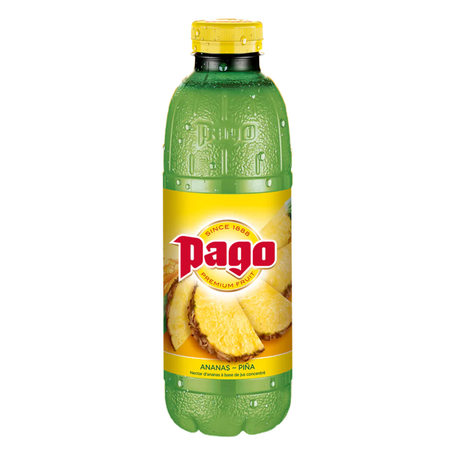 ZUMO PAGO PIÑA PET 1 LITRO PIÑA 6 UDS